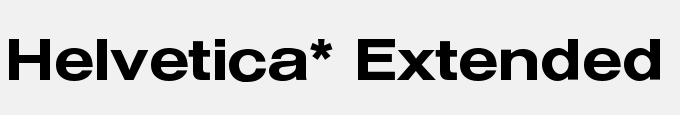 Helvetica* Extended Medium